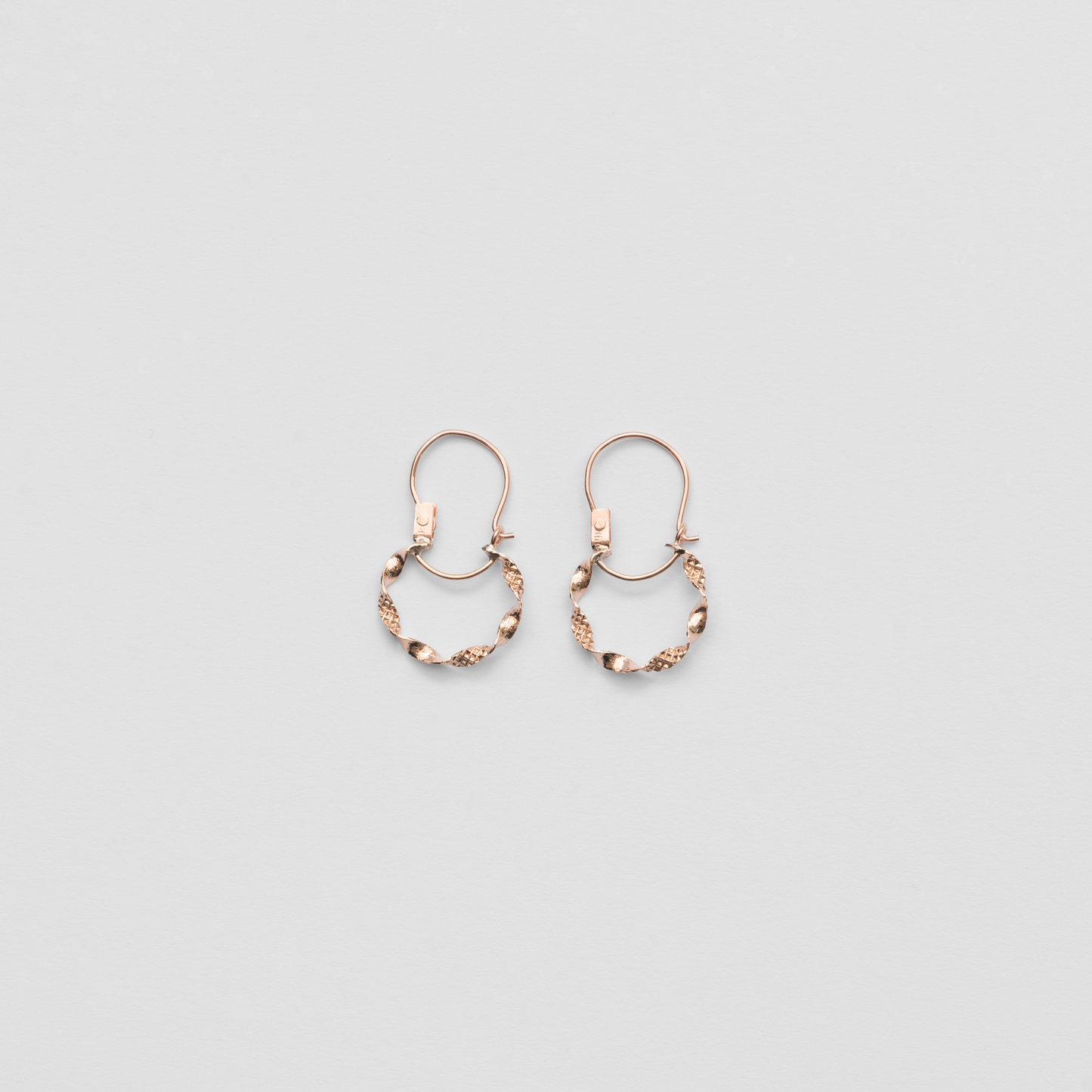 Aros Entorchados 2 en Oro Rosado 18K