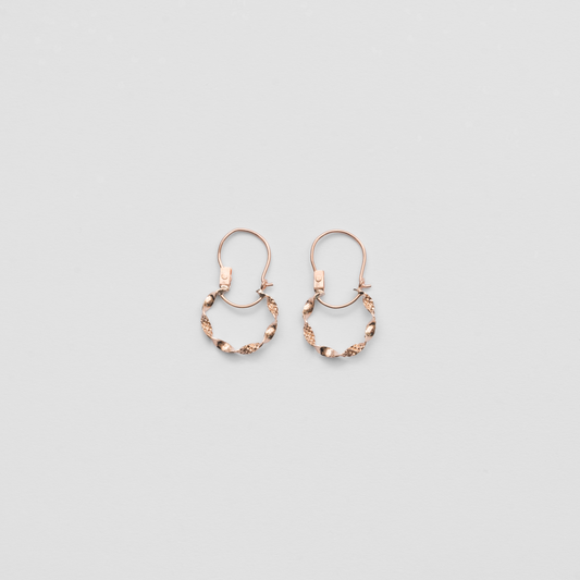 Aros Entorchados 2 en Oro Rosado 18K