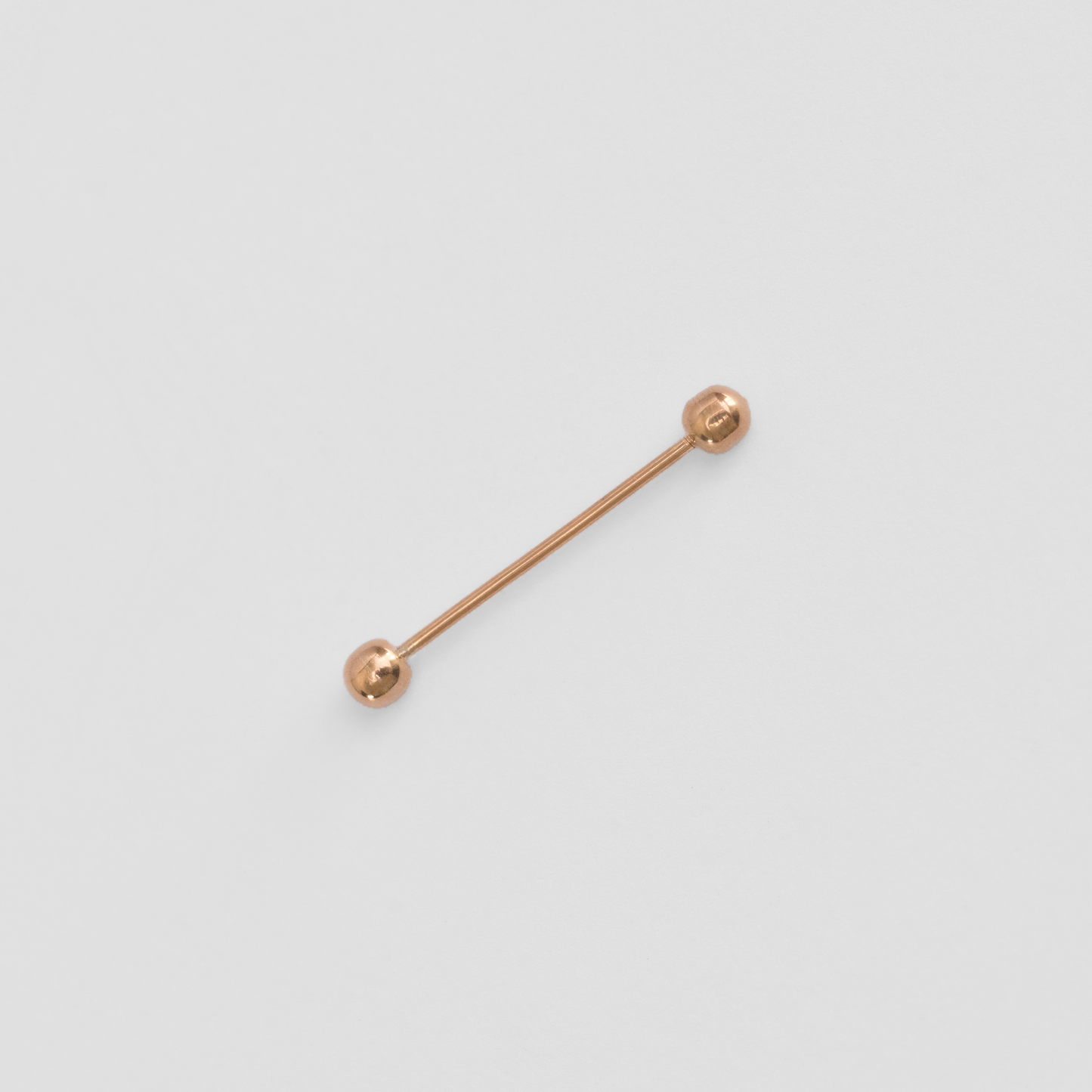 Piercing Barbell Oro Rosado 18K