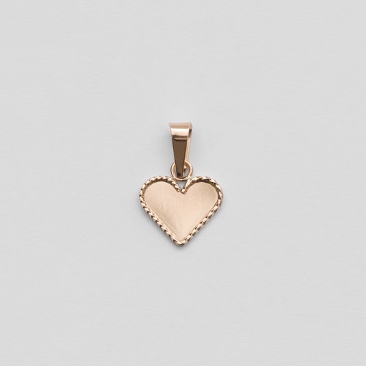 Dije Corazón en Oro Rosado 18K