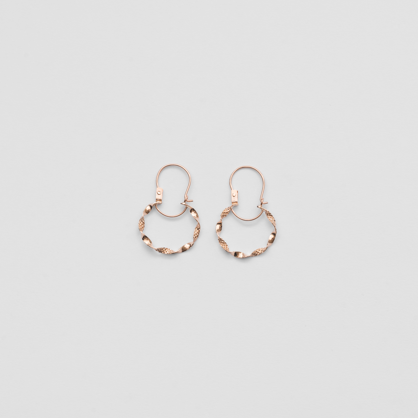 Aros Entorchados 2 en Oro Rosado 18K