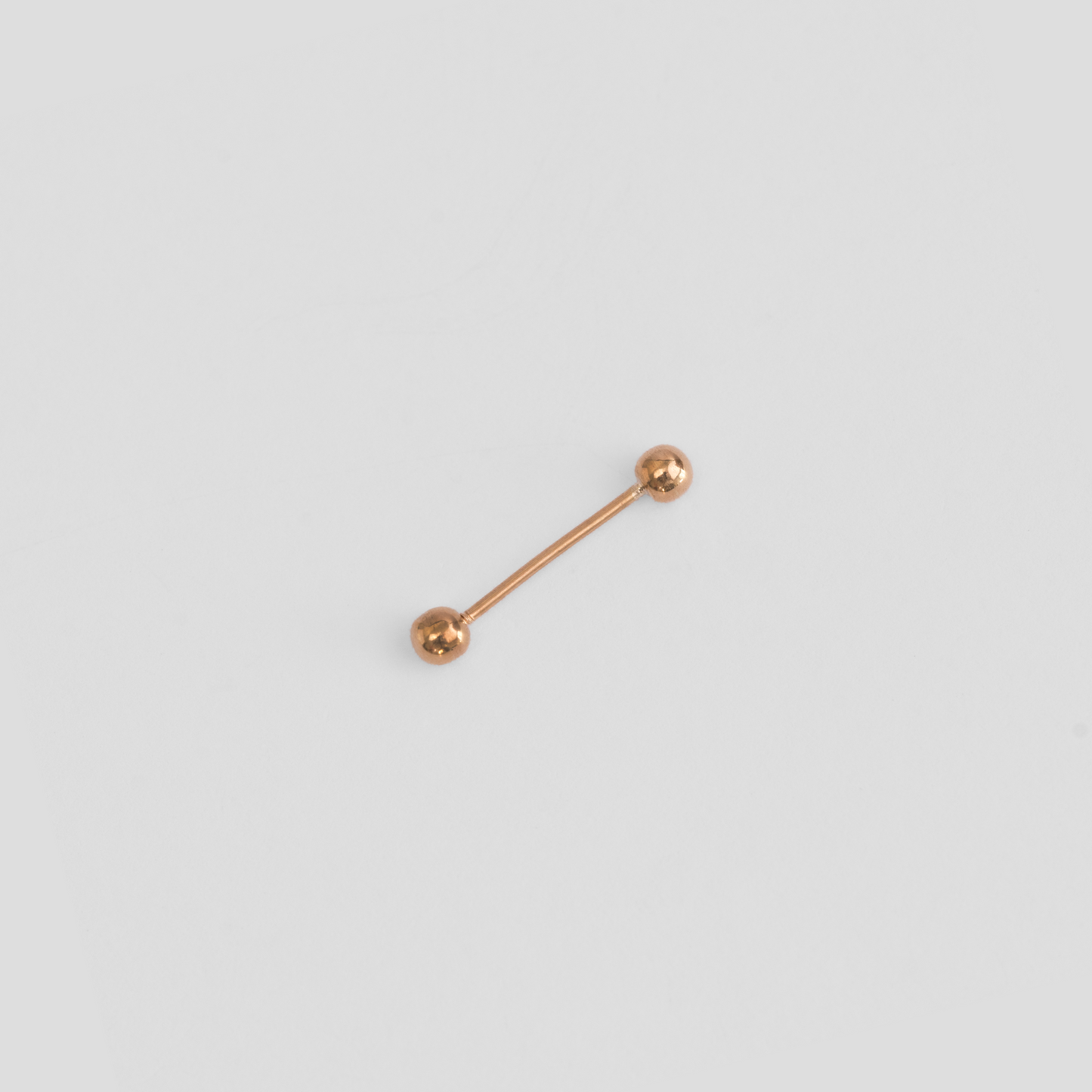 Piercing Barbell Oro Rosado 18K