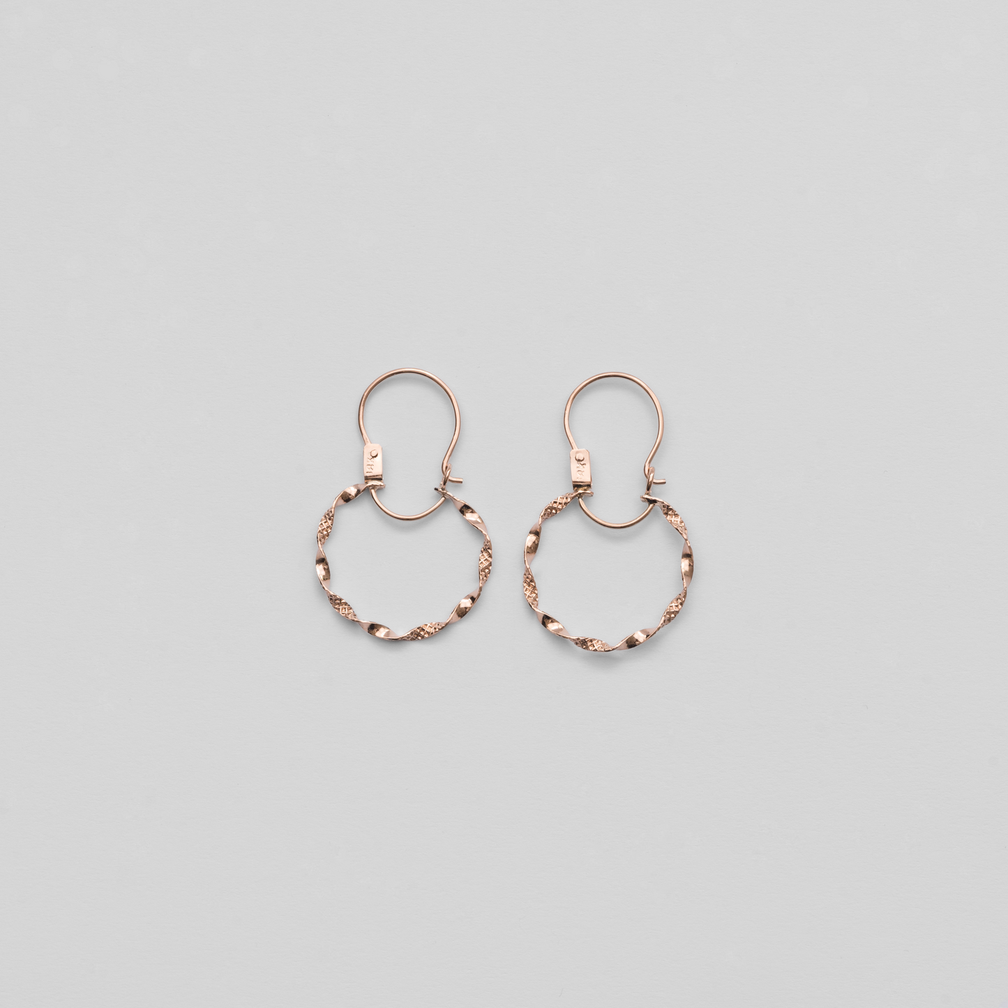 Aros Entorchados 2 en Oro Rosado 18K