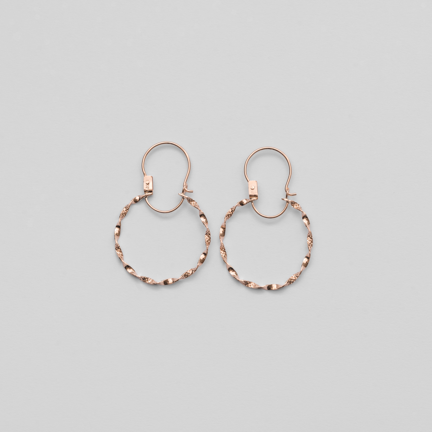 Aros Entorchados 2 en Oro Rosado 18K
