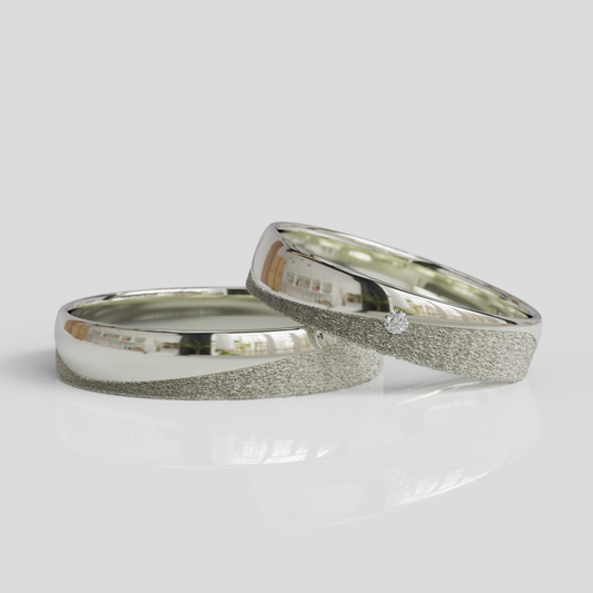 Argollas de Matrimonio Tesoro Mio Plata 950 4mm