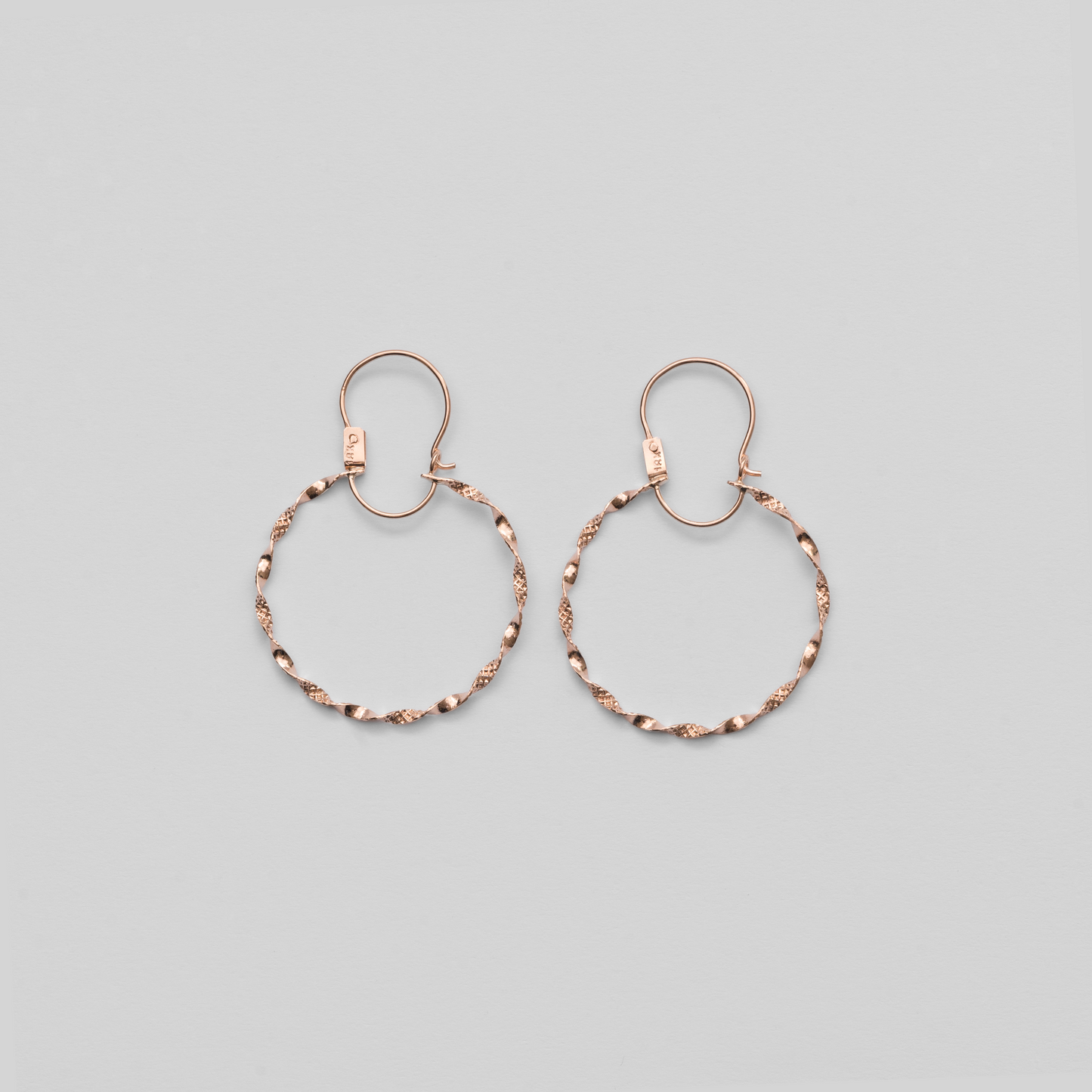 Aros Entorchados 2 en Oro Rosado 18K