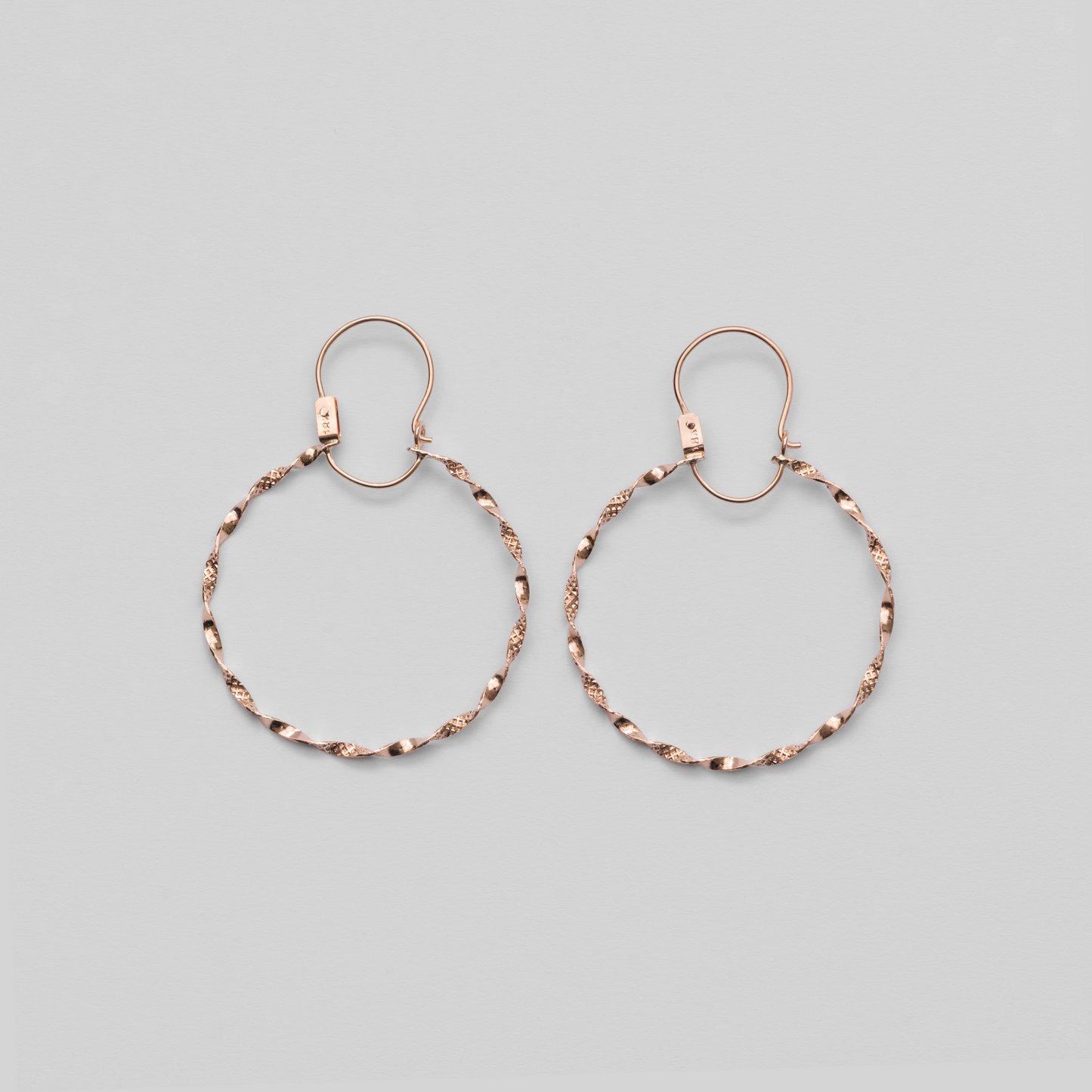 Aros Entorchados 2 en Oro Rosado 18K