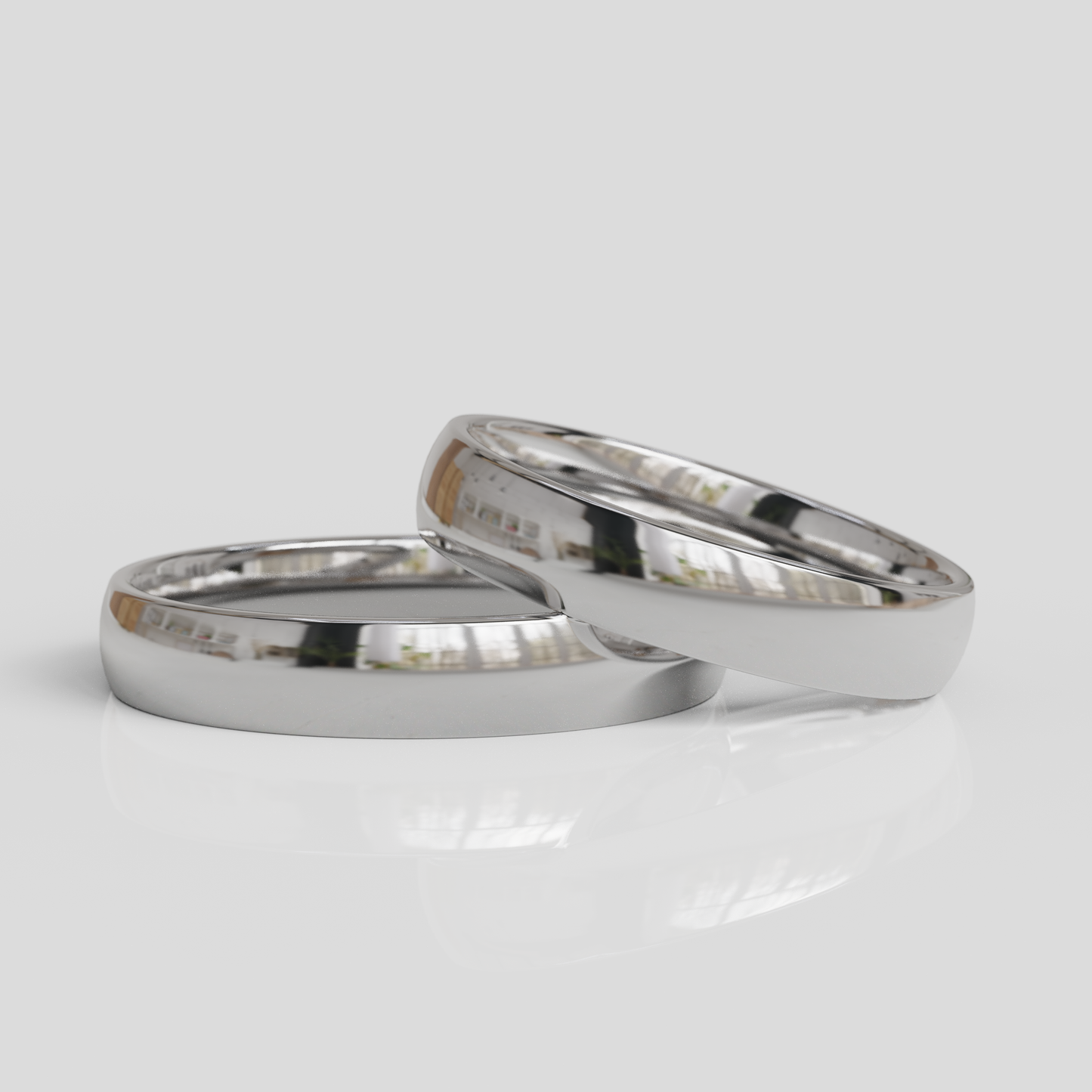 Argollas de Matrimonio Inglesas Confort Oro 18k 4mm