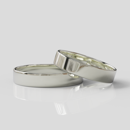 Argollas de Matrimonio Tubo Plata 950 4mm