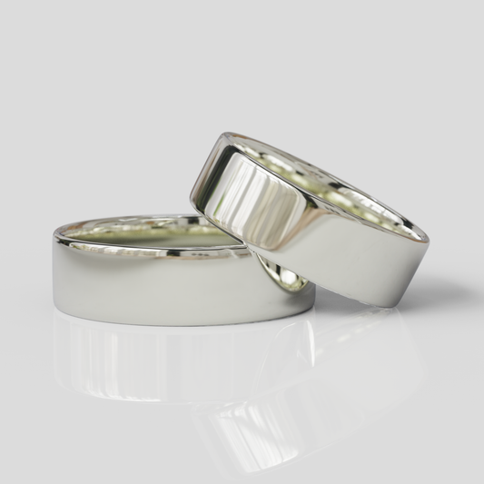 Argollas de Matrimonio Tubo Confort Plata 950 6mm