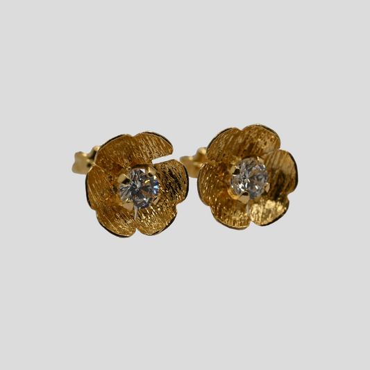 Aro Flor Latana Oro Rosado 18K