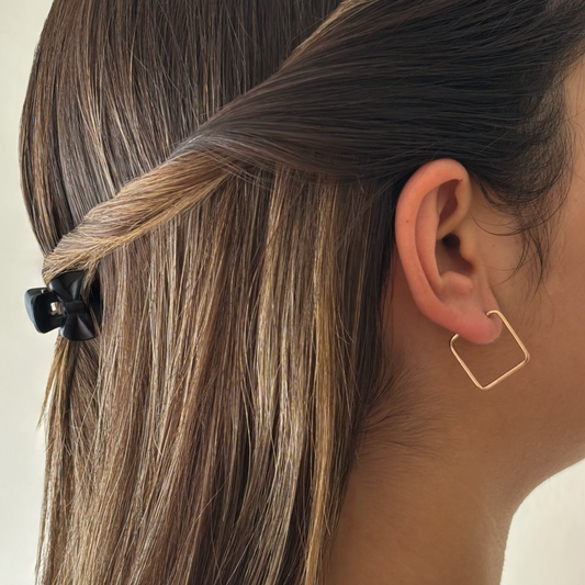 Aros Cuadrados Oro 18K