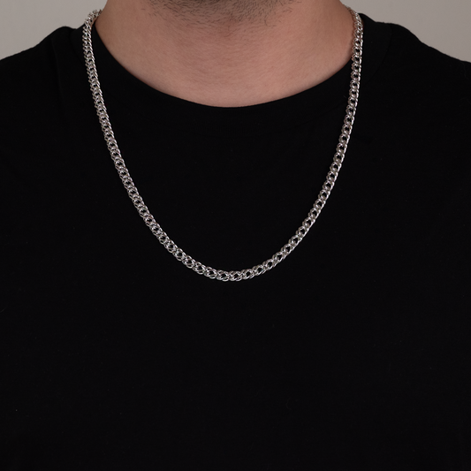 Cadena Doble Grumet Plata 925