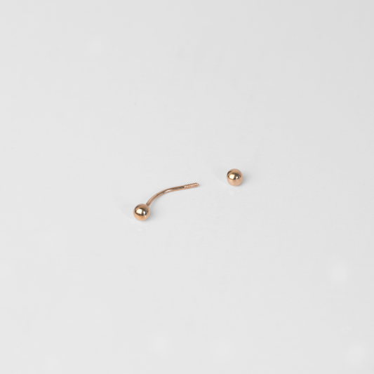 Piercing Banano Oro Rosado 18K