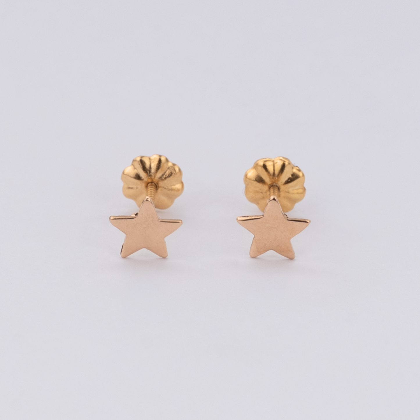 Aros Estrella Oro Rosado 18K