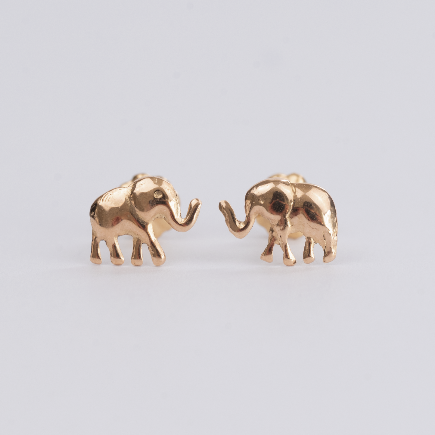 Aros Elefante Oro Rosado 18K