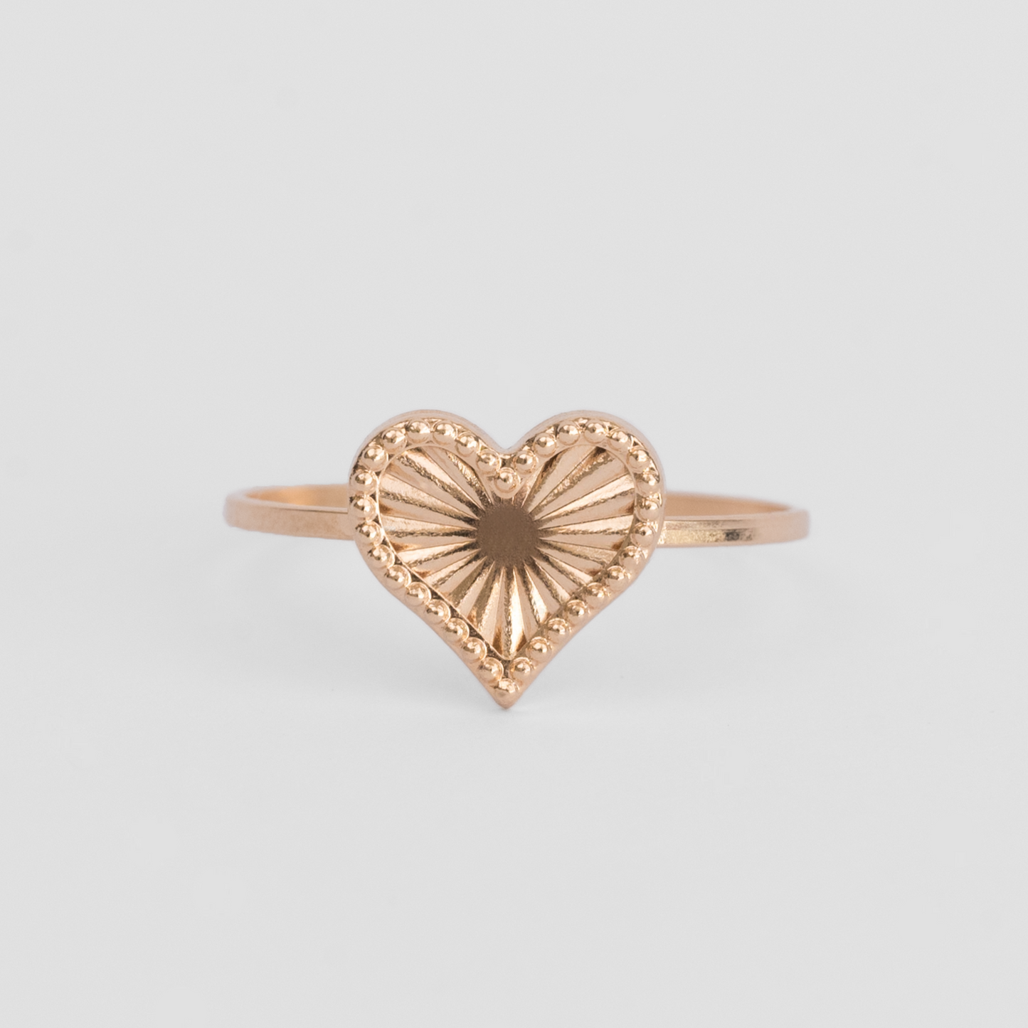 Anillo Corazón en Oro Rosado 18K