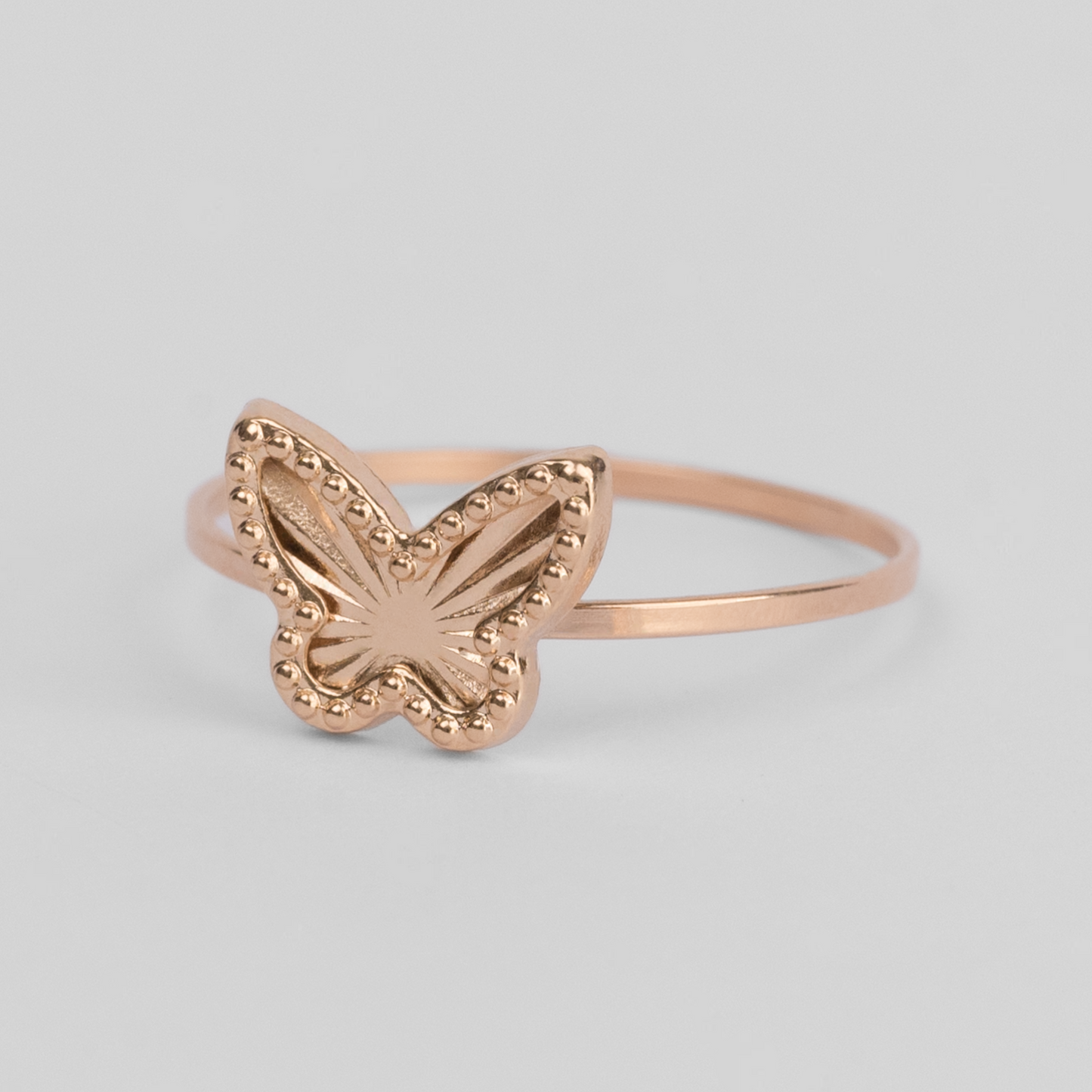 Anillo Mariposa en Oro Rosado 18K