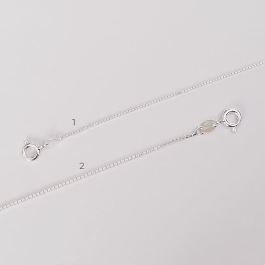 Cadena Box Juvenil Plata Italiana 925