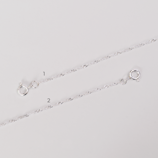 Cadena Singapur Juvenil Plata Italiana 925