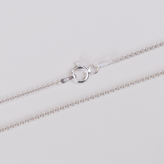 Cadena Espiga Juvenil Plata Italiana 925