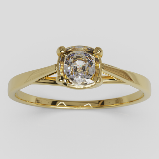 Anillo de Compromiso Prisma Solitario