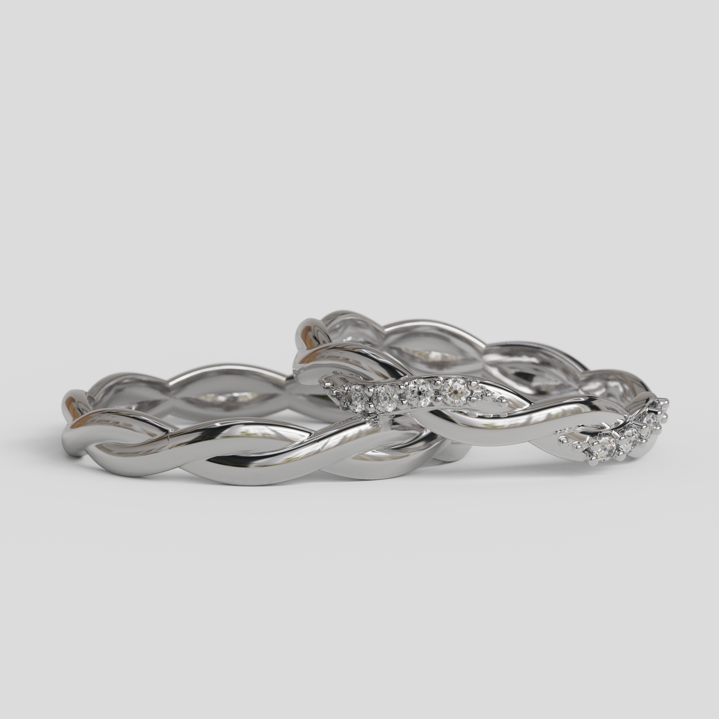 Argollas Matrimonio Trenzadas Oro 18k