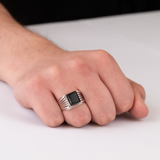 Anillo Sello 2 Plata 950