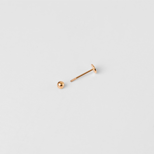 Piercing Labret Tragus Oro Rosado 18K