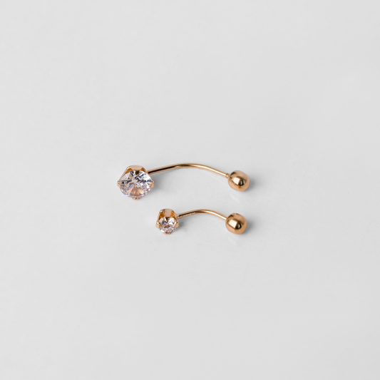 Piercing de Ombligo Oro Rosado 18K