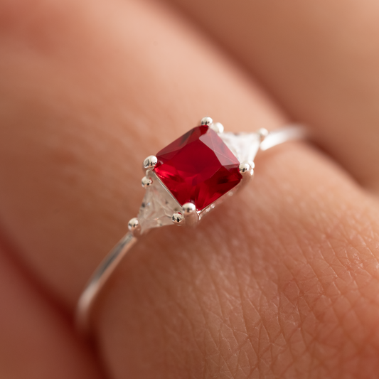 Anillo Piedra Cuadrada