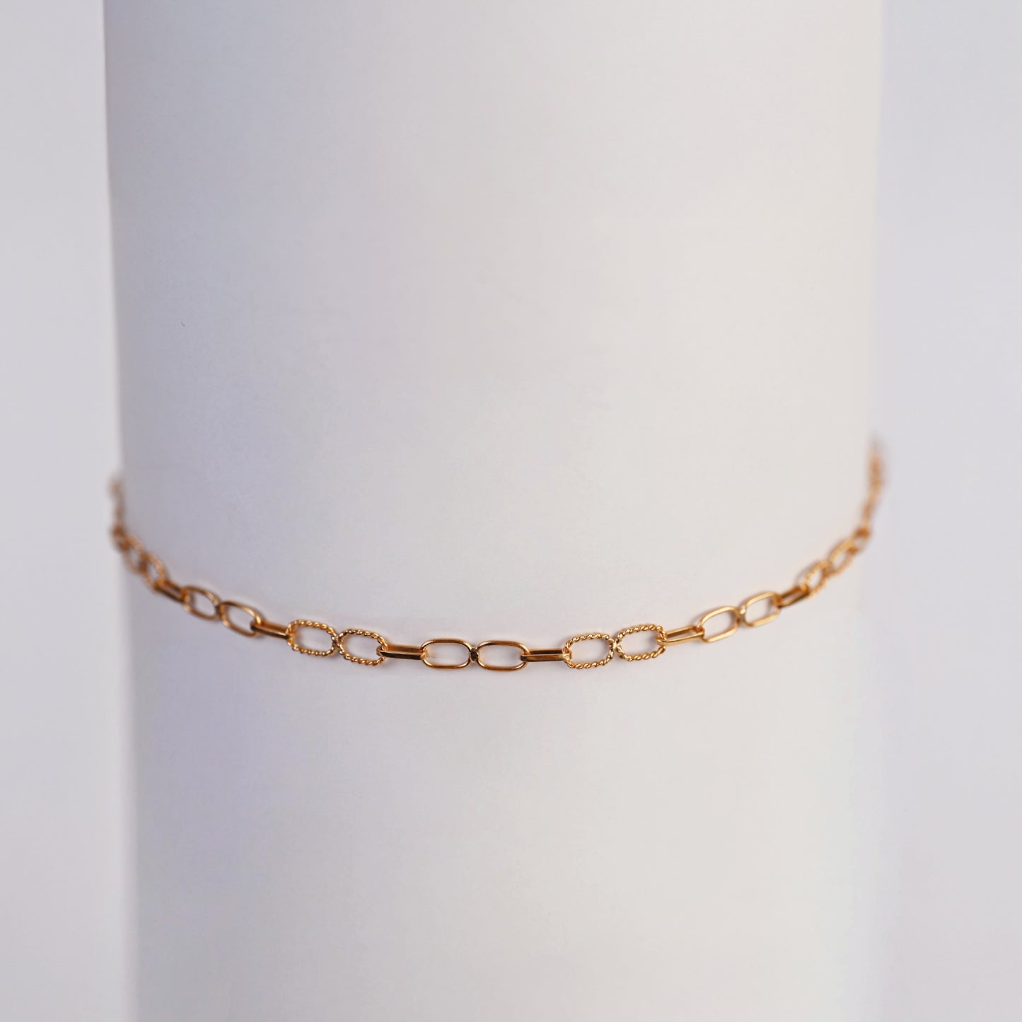 Pulsera Glam Geométrico Oro Rosado 18K