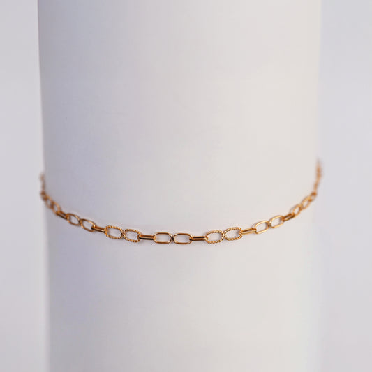 Pulsera Glam Geométrico Oro Rosado 18K