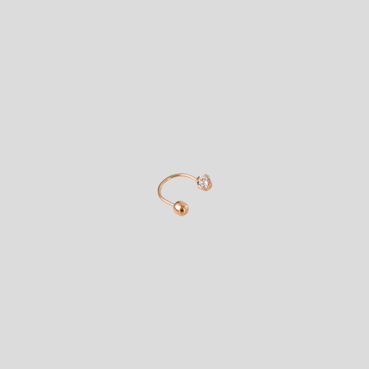 Piercing Septum con Circón Oro Rosado 18K