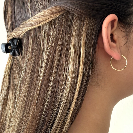 Aros Tubo planos 18K