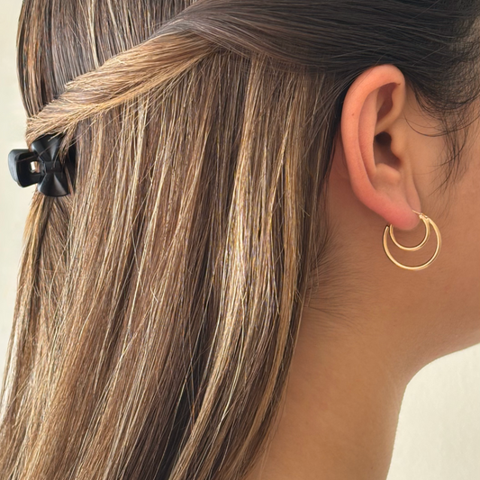 Aros Doble Tubo 20mm 18k