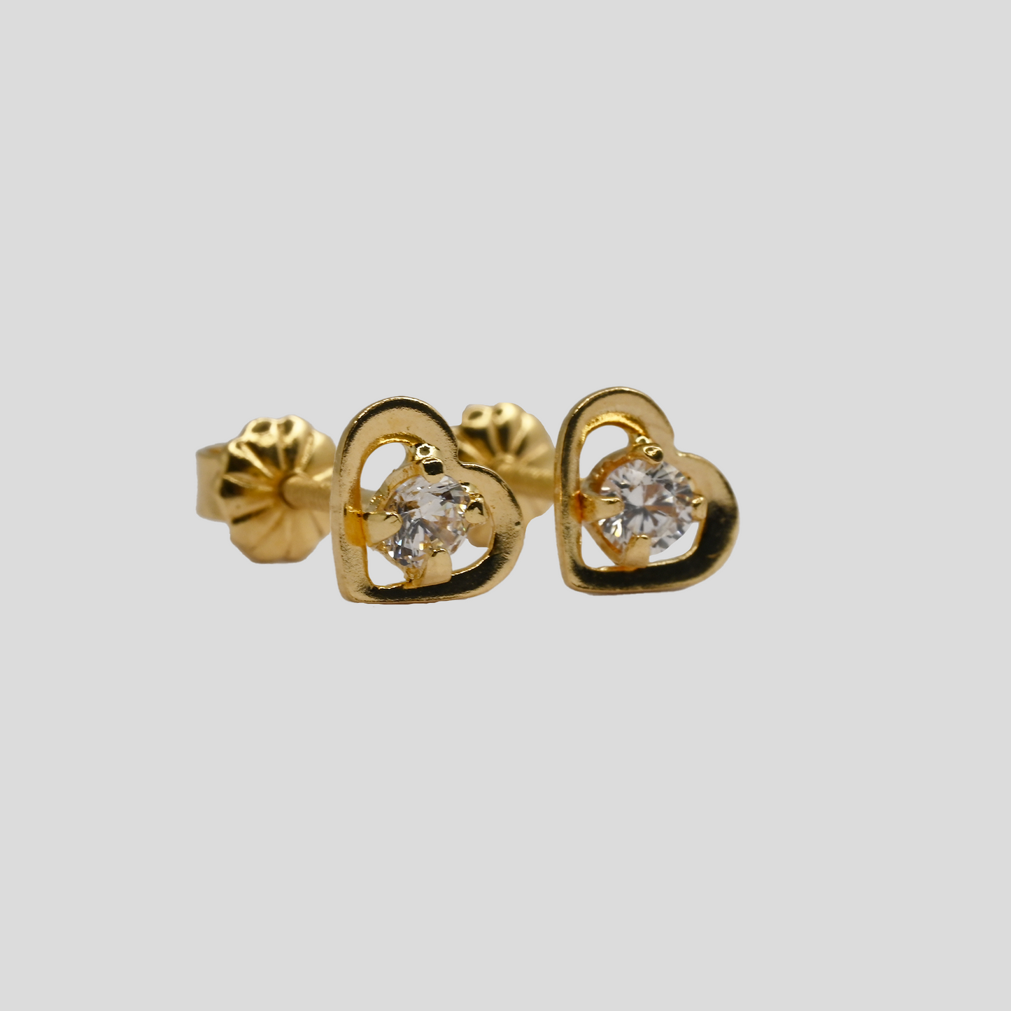 Aros Abridor de Corazón Oro Rosado 18k