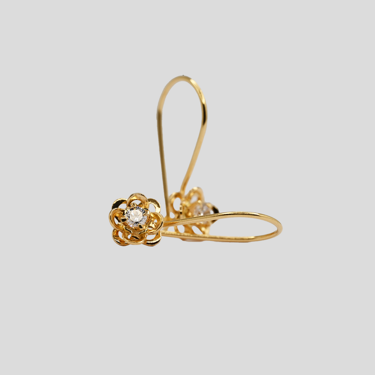 Aros Dalia Oro Rosado 18K