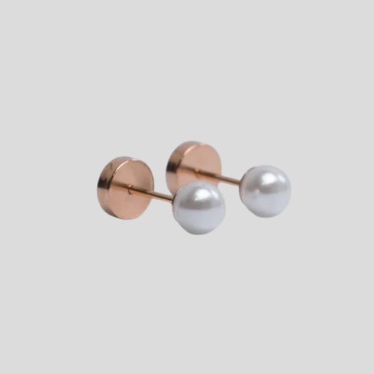 Aros Abridores Perla Oro 14k