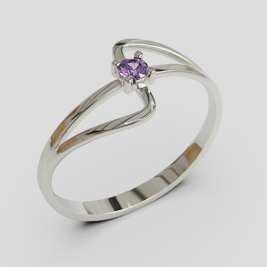Anillo de Compromiso Liliet Plata 950