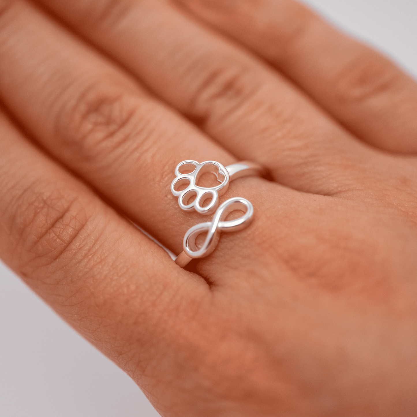 Anillo Huella de Mascota Infinito
