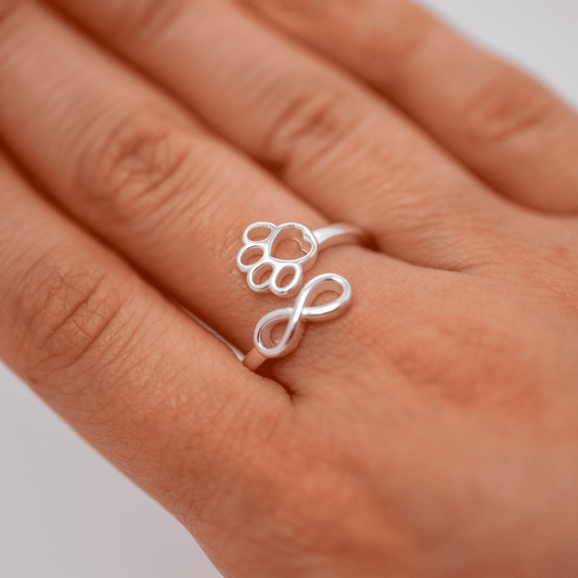Anillo Huella de Mascota Infinito