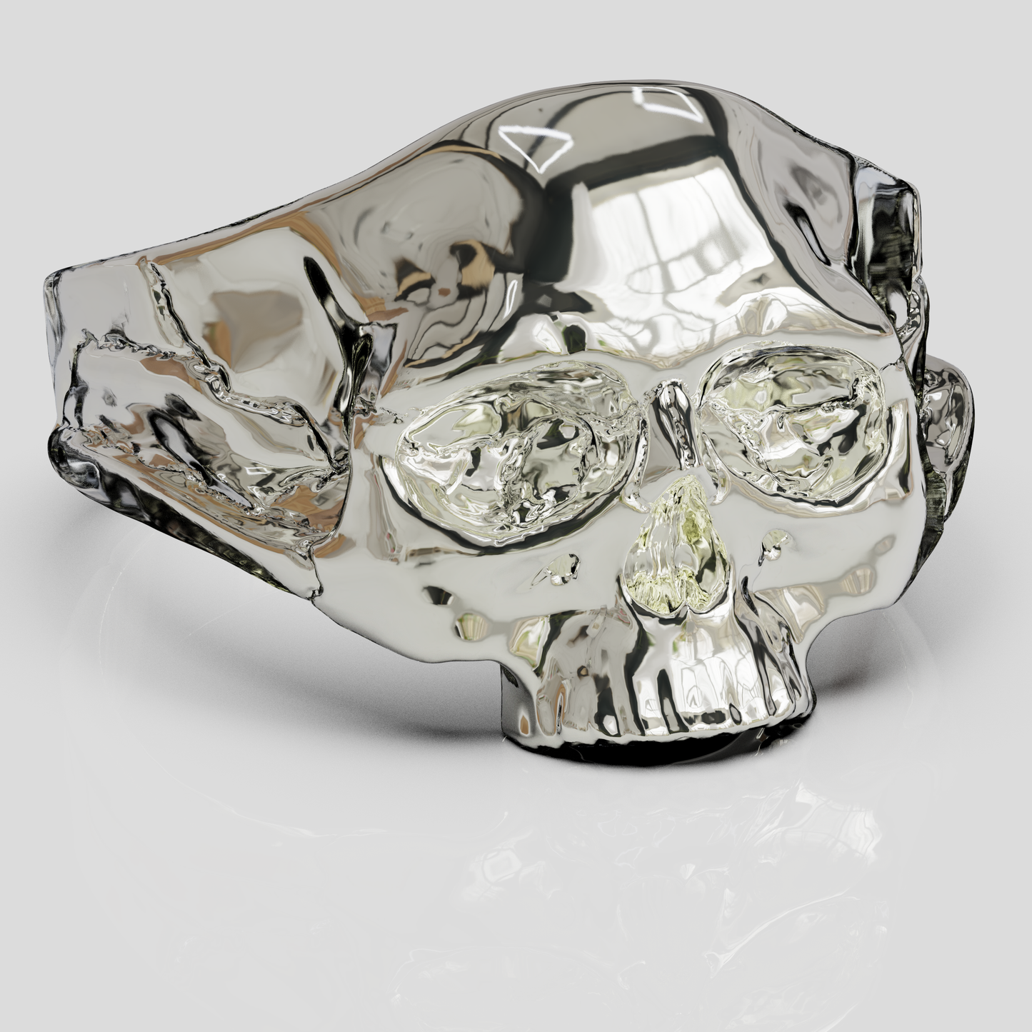 Anillo Craneo Plata 950