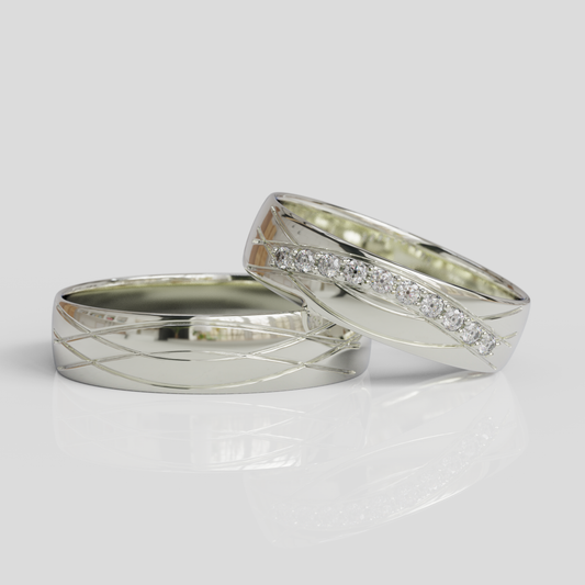 Argollas de Matrimonio Plata 950 Armour