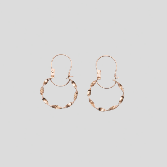Aros Entorchados 2 en Oro Rosado 18K