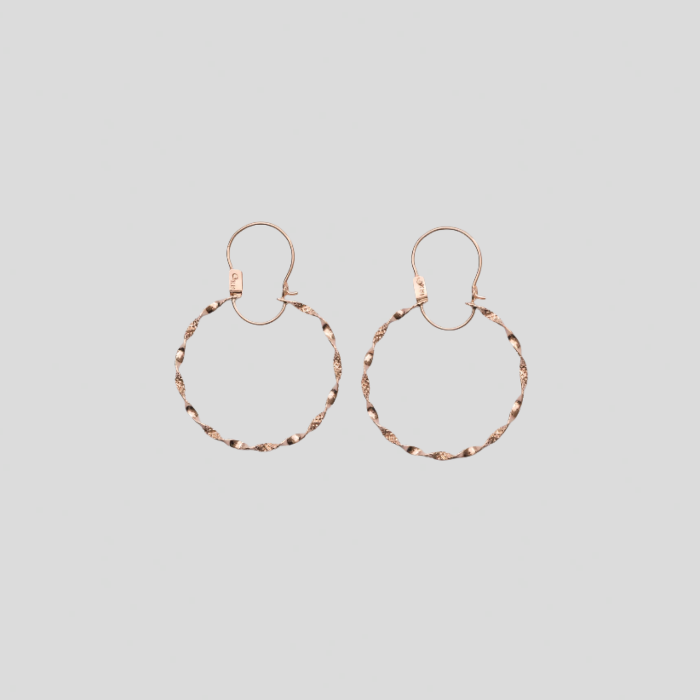 Aros Entorchados 2 en Oro Rosado 18K