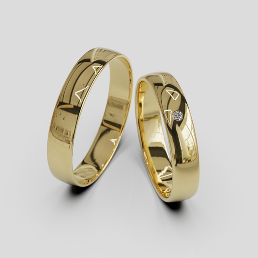 Argollas Media Caña Destello 4mm