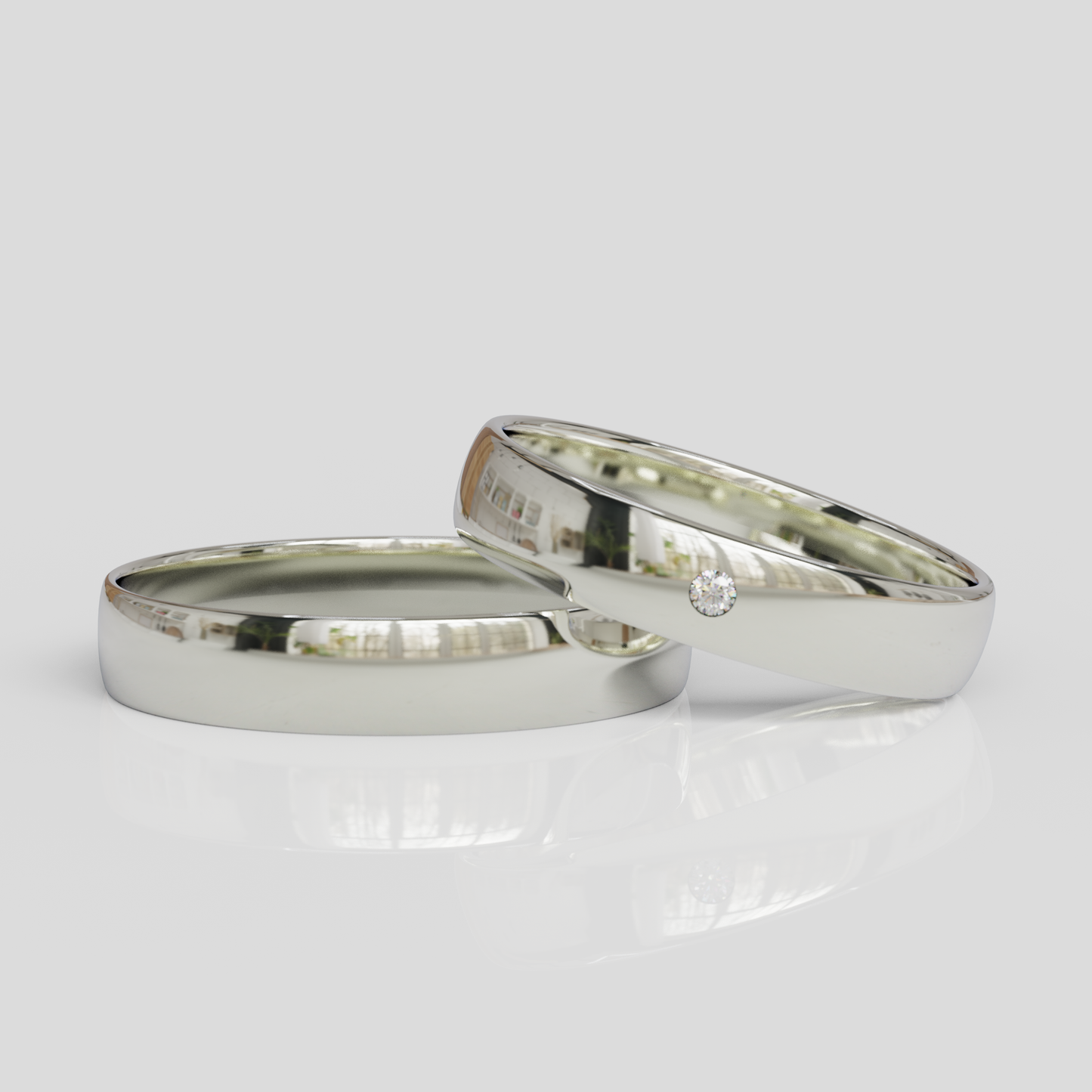 Argollas Media Caña Destello 4mm