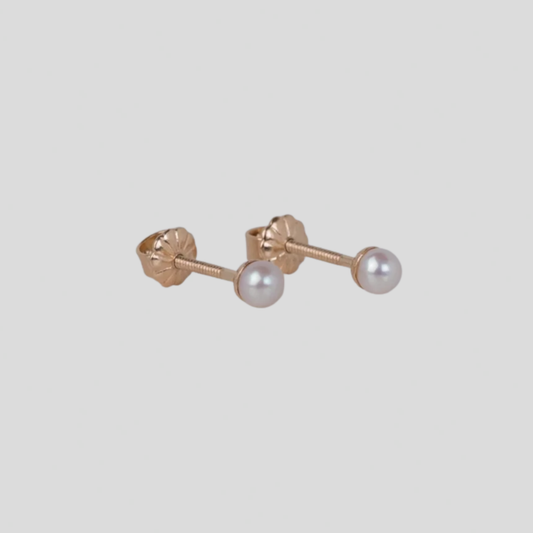 Aros Perla Oro 18K