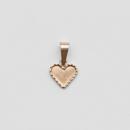 Dije Corazón en Oro Rosado 18K